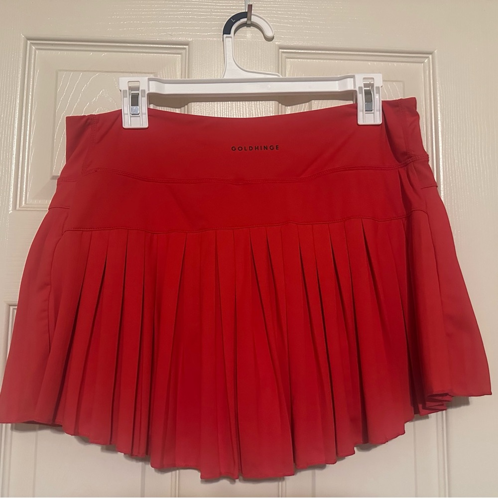 Goldhinge Women's Vibrant Red Mini Skirt